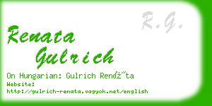 renata gulrich business card